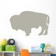 Light Brown Standing Bison Wall Decal