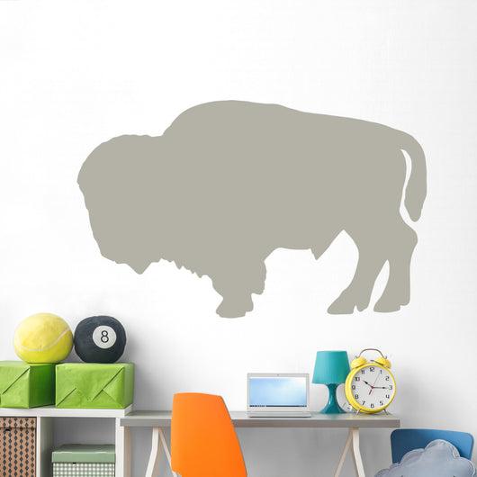 Light Brown Standing Bison Wall Decal