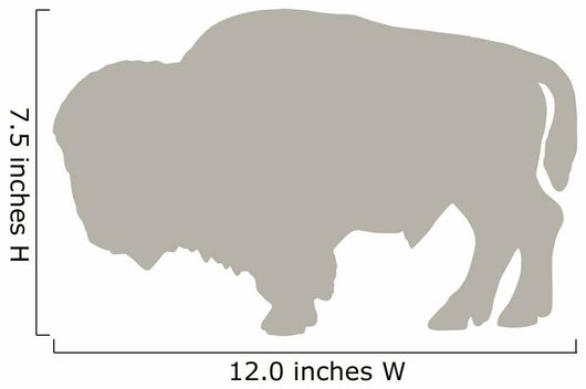 Light Brown Standing Bison Wall Decal