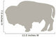Light Brown Standing Bison Wall Decal