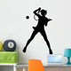 Female Player Tennis Wall Decal