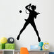 Female Player Tennis Wall Decal