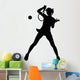 Female Player Tennis Wall Decal
