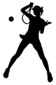 Female Player Tennis Wall Decal