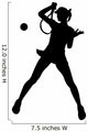 Female Player Tennis Wall Decal