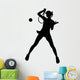 Female Player Tennis Wall Decal