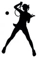 Female Player Tennis Wall Decal