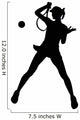 Female Player Tennis Wall Decal