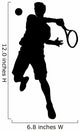 Offensive Player Tennis Wall Decal