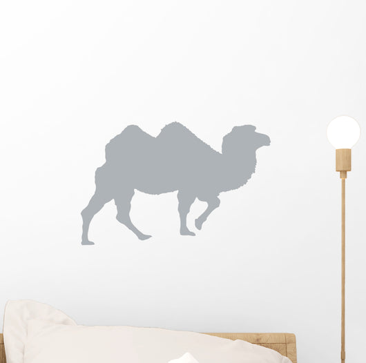 Grey Camel Silhouette Walking Wall Decal