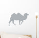 Grey Camel Silhouette Walking Wall Decal