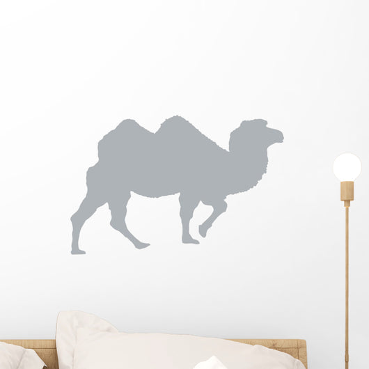 Grey Camel Silhouette Walking Wall Decal