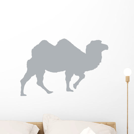 Grey Camel Silhouette Walking Wall Decal