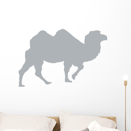Grey Camel Silhouette Walking Wall Decal
