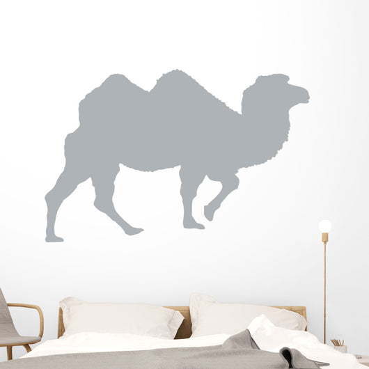 Grey Camel Silhouette Walking Wall Decal
