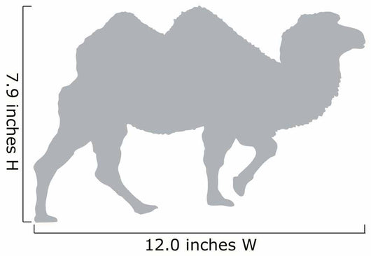 Grey Camel Silhouette Walking Wall Decal