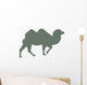 Green Camel Walking Wall Decal