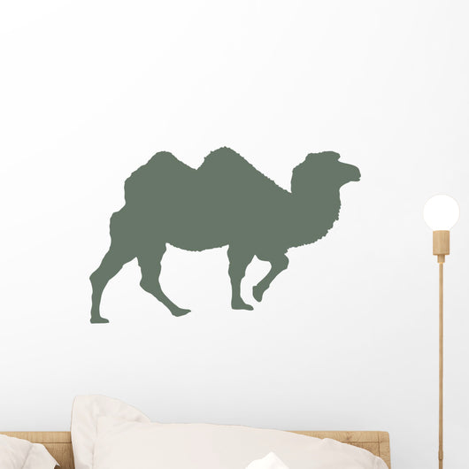 Green Camel Walking Wall Decal