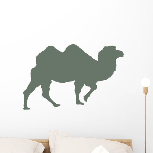 Green Camel Walking Wall Decal