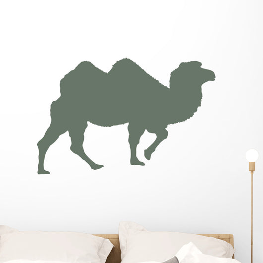 Green Camel Walking Wall Decal