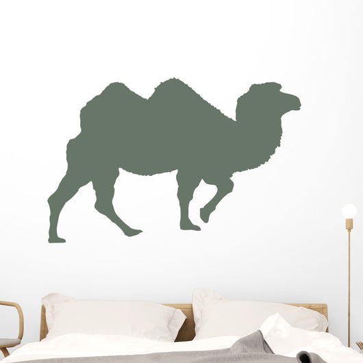 Green Camel Walking Wall Decal
