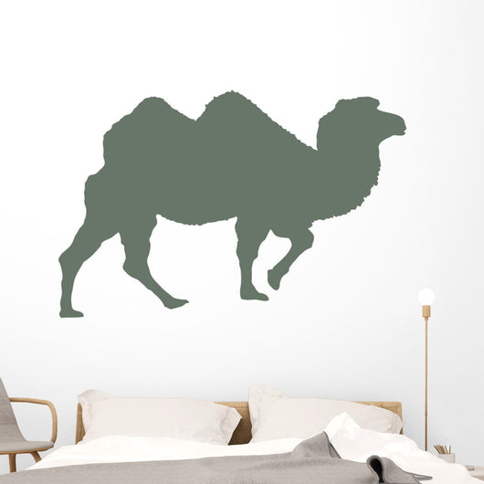 Green Camel Walking Wall Decal