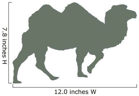 Green Camel Walking Wall Decal