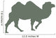 Green Camel Walking Wall Decal