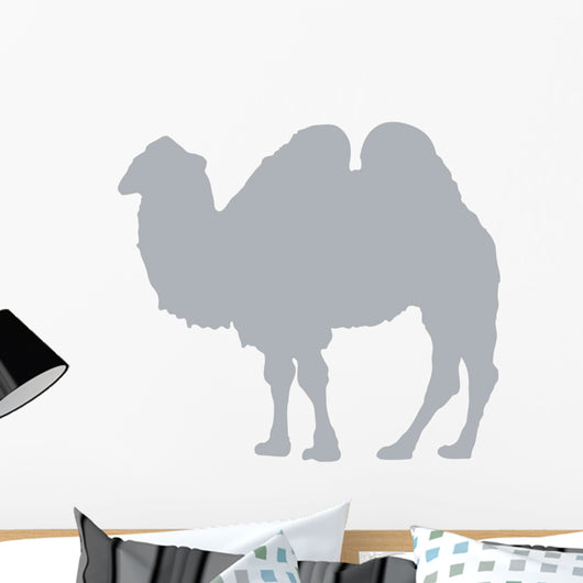 Grey Camel Silhouette Standing Wall Decal