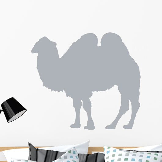Grey Camel Silhouette Standing Wall Decal