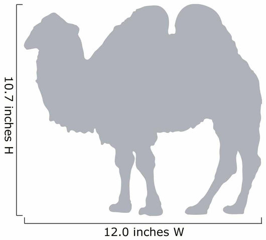 Grey Camel Silhouette Standing Wall Decal