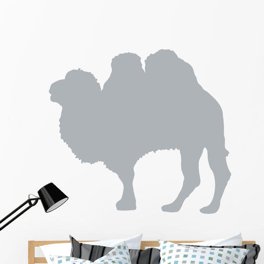 Large Grey Camel Silhouette Wall Decal
