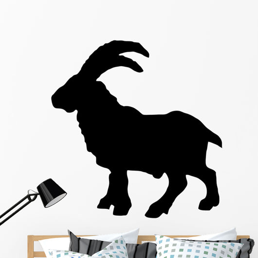 Black Billy Goat Wall Decal