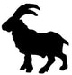 Black Billy Goat Wall Decal