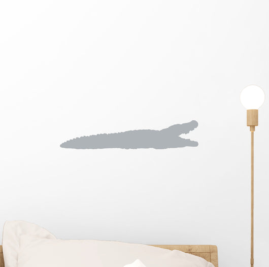 Grey Crocodile Silhouette Wall Decal