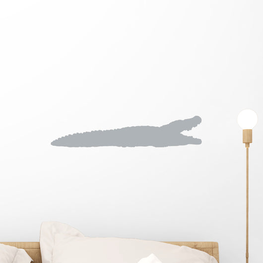 Grey Crocodile Silhouette Wall Decal
