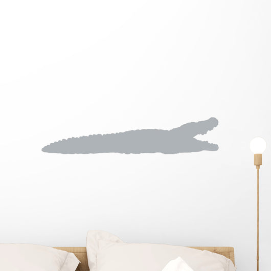 Grey Crocodile Silhouette Wall Decal