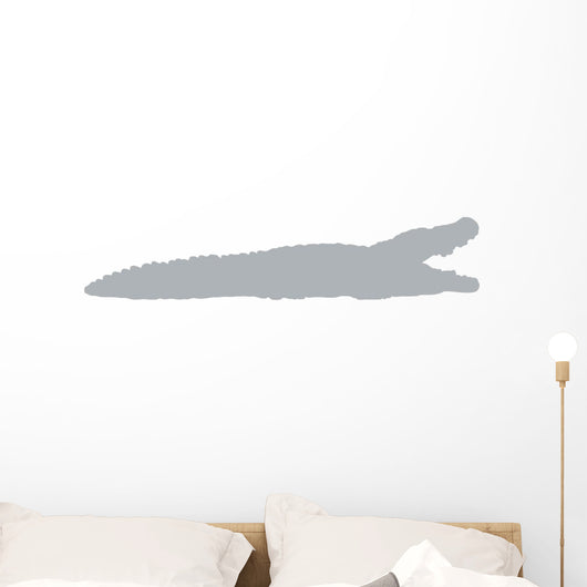 Grey Crocodile Silhouette Wall Decal