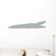 Grey Crocodile Silhouette Wall Decal