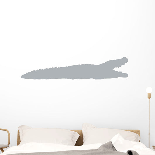 Grey Crocodile Silhouette Wall Decal