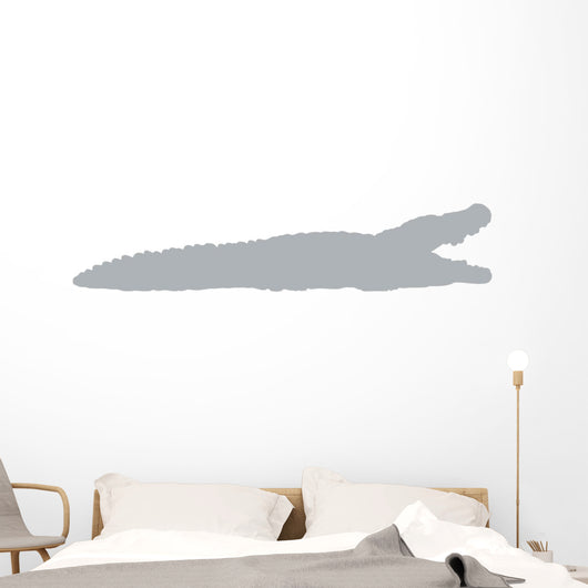 Grey Crocodile Silhouette Wall Decal
