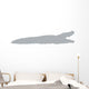 Grey Crocodile Silhouette Wall Decal