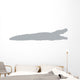 Grey Crocodile Silhouette Wall Decal