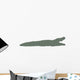 Olive Green Crocodile Silhouette Wall Decal