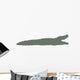 Olive Green Crocodile Silhouette Wall Decal