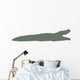 Olive Green Crocodile Silhouette Wall Decal