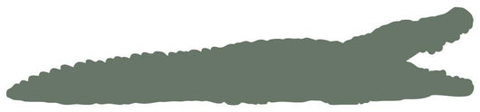 Olive Green Crocodile Silhouette Wall Decal