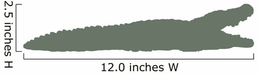 Olive Green Crocodile Silhouette Wall Decal