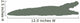 Olive Green Crocodile Silhouette Wall Decal
