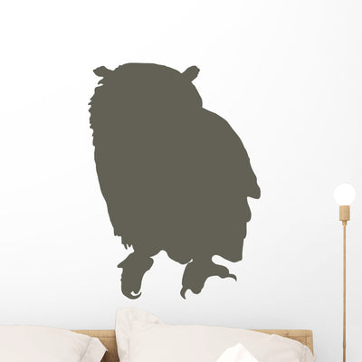 Brown Owl Wall Decal shown on a wall